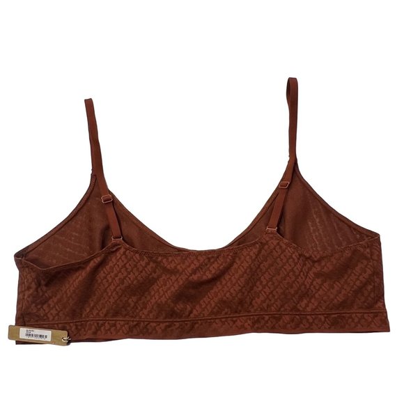 SKIMS Logo Mesh Triangle Bralette Saffron 3X - Picture 2 of 8